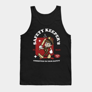 Retro Police Cartoon Tank Top